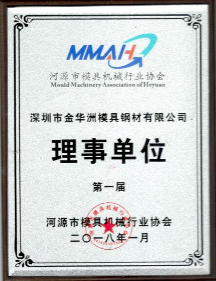 河源市模具機(jī)械行業(yè)協(xié)會理事單位
